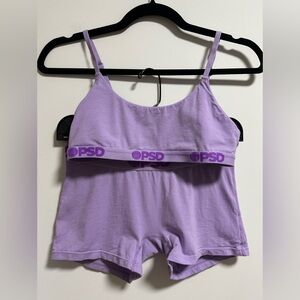 PSD Modal Solids Lavender Bra and Short Set